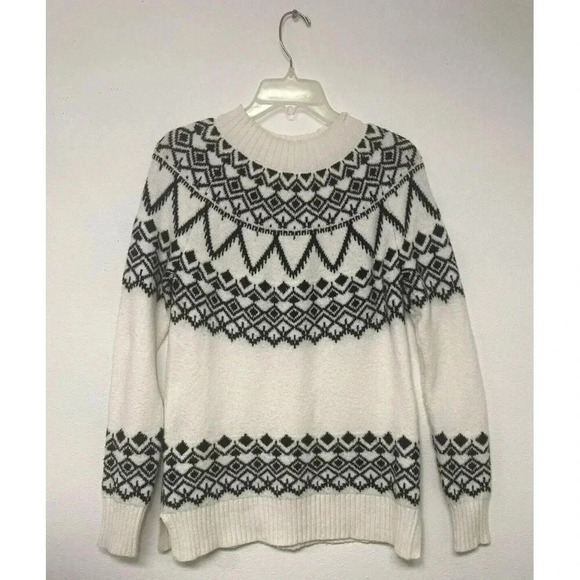 LOFT Sweaters - Loft Women's Black and White Sweater Size XS Mock Neck